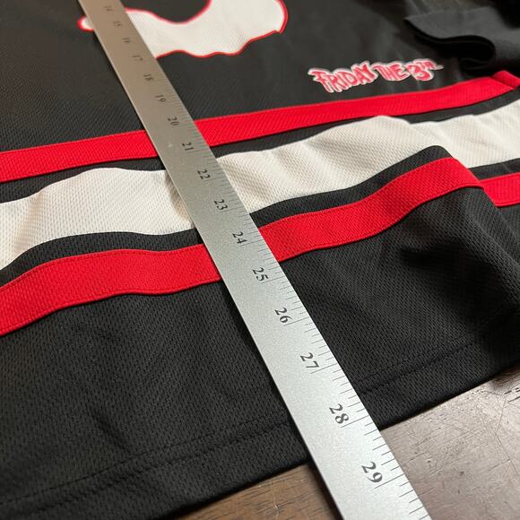 Friday the 13th Jason Voorhees Blood Splattered Hockey Jersey Horror Adult L - Picture 10 of 10